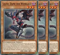 yugioh 3x Lilith, Dame der Wehklage SR13-DE022 COMMON DEUTSCH - Image 1