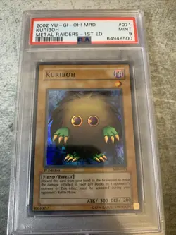 Yu-Gi-Oh! Kuriboh Metal Raiders 1st Edition Super Rare MRD-071 PSA 9 Mint - Image 1