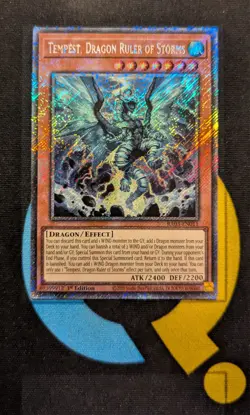 RA03-EN011 Tempest, Dragon Ruler of Storms Platinum Secret Rare 1st Ed YuGiOh - Image 1
