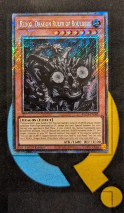 RA03-EN008 Redox, Dragon Ruler of Boulders Platinum Secret Rare 1st Ed YuGiOh - Image 1