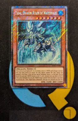 RA03-EN009 Tidal, Dragon Ruler of Waterfalls Platinum Secret Rare 1st Ed YuGiOh - Image 1