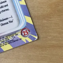 Pokemon Pikachu TV Animation Edition Topps Card #25 Series 1 Vintage Pokemon TCG - Image 3