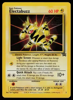 Electabuzz - 2 - Pokemon Card WB Movie Black Star Promo Stamped Rare - LP - Image 1