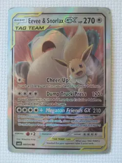 Pokemon Card Eevee & Snorlax GX SM9 066/095 Holo - Image 1