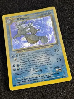 Pokemon Card Kingdra 8/111 Neo Genesis WOTC Vintage TCG Holo Rare LP - Image 3