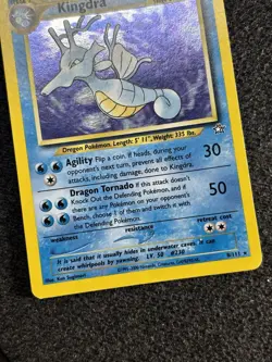 Pokemon Card Kingdra 8/111 Neo Genesis WOTC Vintage TCG Holo Rare LP - Image 4
