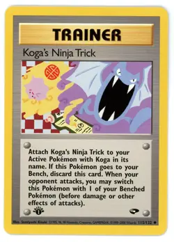 Koga's Ninja Trick 115/132 1st Edition Gym Challenge Pokemon Card - Image 1
