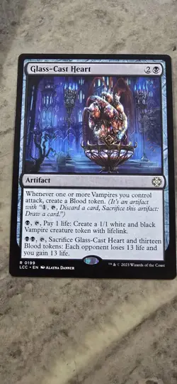 Glass-Cast Heart Commander: the Lost Caverns of Ixalan Regular Artifact Rare MTG - Image 1