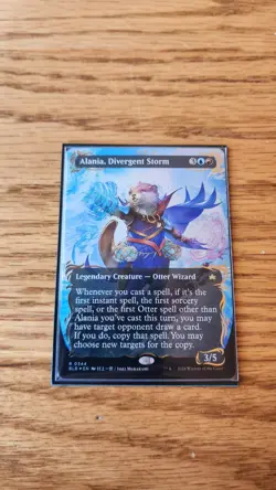 MTG Alania, Divergent Storm (Borderless) (Raised Foil) Bloomburrow Foil - Image 1