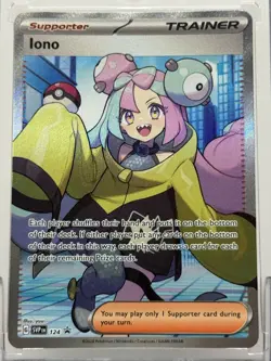 Iono SVP124 Pokemon Black Star Promo Scarlet & Violet Full Art Trainer - Image 1