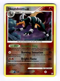 Houndoom Legends Awakened #57 (2008) Uncommon Reverse Holo LP Pokemon - Image 1