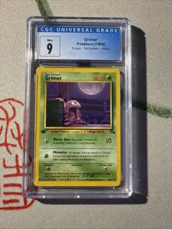 CGC 9 Grimer 1st Edition 1999 Fossil #48/62 MINT Pokemon - Image 1