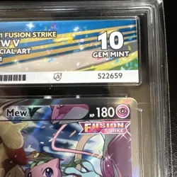Pokemon Fusion Strike Mew V 251/264 Alt Art ACE 10 Perfect Subgrades GEM MINT 💎 - Image 3
