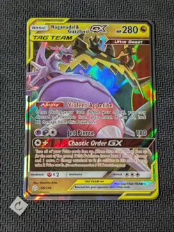Naganadel & Guzzlord GX 158/236 - Cosmic Eclipse Tag Team Holo Pokemon TCG NM - Image 1