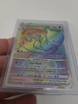 Pokemon Go Mewtwo VSTAR Secret Rainbow Rare Card 079/078 Near Mint Condition - Image 3