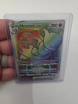 Pokemon Go Mewtwo VSTAR Secret Rainbow Rare Card 079/078 Near Mint Condition - Image 4