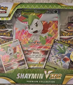 RARE Pokemon TCG: Shaymin VSTAR Premium Collection Box Set (8 Packs) SEALED - Image 4