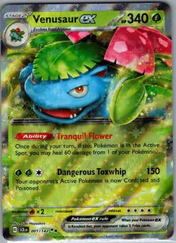 Venusaur ex 001/142 - Pokemon TCG SV07: Stellar Crown - Double Rare (NM) - Image 1
