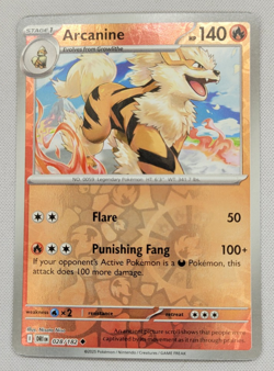 Arcanine 028/182 Pokemon Sv10: Destined Rivals Reverse Holo Foil NM - Image 1