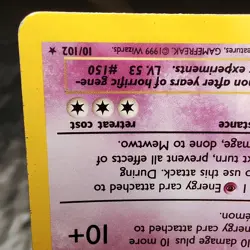 Mewtwo Holo Rare Base Set 2 10/102 WOTC Pokemon TCG MP Vintage Psychic Card - Image 5