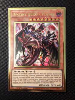 Yu-Gi-Oh! Destiny HERO-Plasma, MGED-EN007, GOLD, 1.Ed., Englisch, Misprint, GD - Image 1