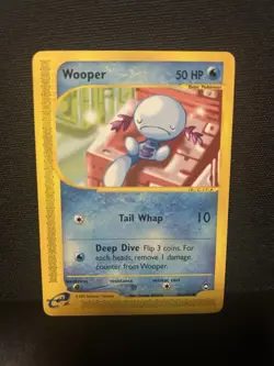 Pokemon TCG Wooper Aquapolis E-Reader Series Uncommon Card 66/147 2002 - Image 1