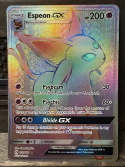 Espeon GX 152/149 Secret Rare Sun & Moon Base Pokemon Card - Image 1