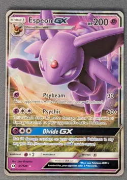 Espeon GX 61/149 - Sun & Moon Base Set - Pokemon Card - Image 1