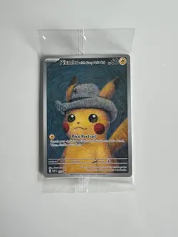 Pikachu with Grey Felt Hat Pokemon Van Gogh SVP EN-SV 085 Sealed Promo Card - Image 1