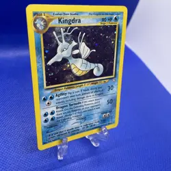 Pokemon TCG Kingdra Neo Genesis Holo Rare Card 8/111 semi swirl in antlers - Image 3