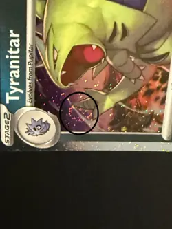 Tyranitar 135 Pokemon Paldea Evolved Stamped Cosmos Holo SWIRL Promo Card NM+ 🌀 - Image 2
