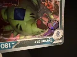 Tyranitar 135 Pokemon Paldea Evolved Stamped Cosmos Holo SWIRL Promo Card NM+ 🌀 - Image 3