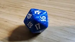 MTG Blue Spindown Life Counter Die/Dice - Fifth Dawn - Image 1
