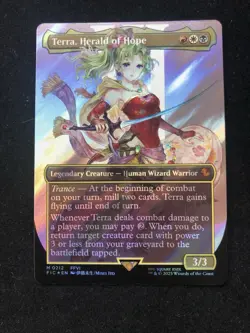 Terra, Herald of Hope M 0212 Borderless SURGE Foil Final Fantasy MtG Collectors - Image 1