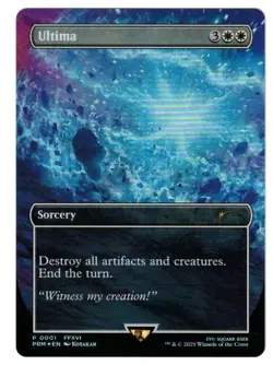 MTG ULTIMA BORDERLESS FOIL PROMO FINAL FANTASY WHITE SORCERY NM BOARD WIPE FFXVI - Image 1