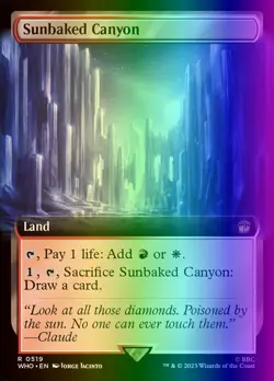 MTG Magic the Gathering Sunbaked Canyon (519/1448) Doctor Who NM FOIL - Image 1
