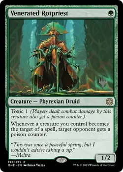MTG Venerated Rotpriest (192p/160) Phyrexia All Will Be One Promos LP FOIL - Image 1