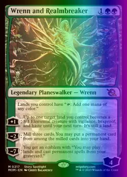 MTG Wrenn and Realmbreaker (217/548) March of the Machine LP FOIL - Image 1