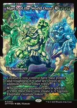 1x March of the World Ooze - Foil - Showcase Light Play MTG Magic - Kid Icarus - - Image 1