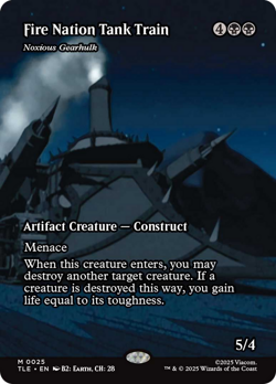Fire Nation Tank Train #25 NM Avatar The Last Airbender Eternal TLE Magic MTG - Image 1