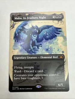 Maha, Its Feathers Night (Borderless) Bloomburrow Regular - Image 1