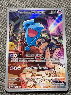 Team Rocket's Wobbuffet 203 Pokemon Card NM - Image 1