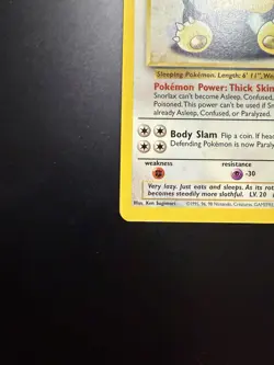 Snorlax 27/64 Jungle Set Non-Holo Rare Card Unlimited WOTC Pokemon TCG - Image 5