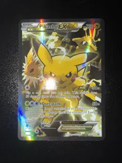 Pokemon TCG Pikachu EX XY124 Black Star Promo Card 2016 Near Mint Condition - Image 1