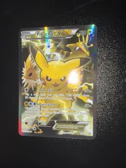 Pokemon TCG Pikachu EX XY124 Black Star Promo Card 2016 Near Mint Condition - Image 2
