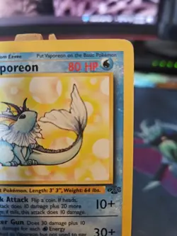 Pokemon TCG Vaporeon Jungle Card 28/64 Unlimited Rare, LP Condition Non Holo - Image 3