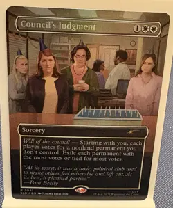 🌟 Council's Judgment FOIL Dwight's Destiny Secret Lair The Office MTG 🌟 - Image 1
