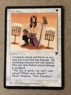 Holy Day X1 Legends ENGLISH LP Condition See Pics Front Back - Image 1