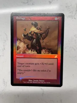 Magic The Gathering Enrage Scourge Foil Near Mint Condition Red - Image 1