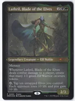 Mtg Lathril, Blade of the Elves (Foil Etched) P Media Promos 2 NM - Image 1